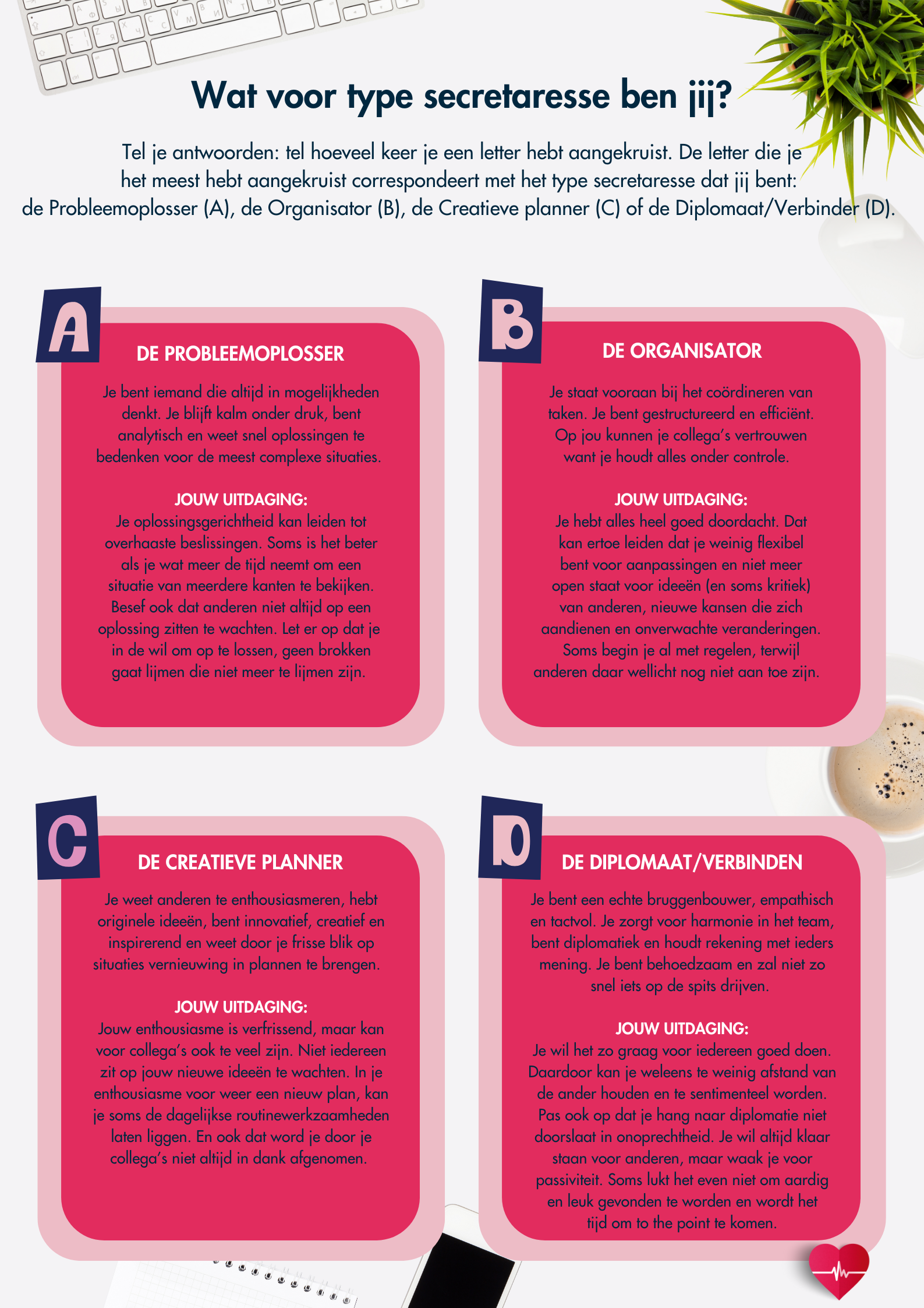 Secretaressecongres 2024 - wat voor type secretaresse ben jij - antwoorden